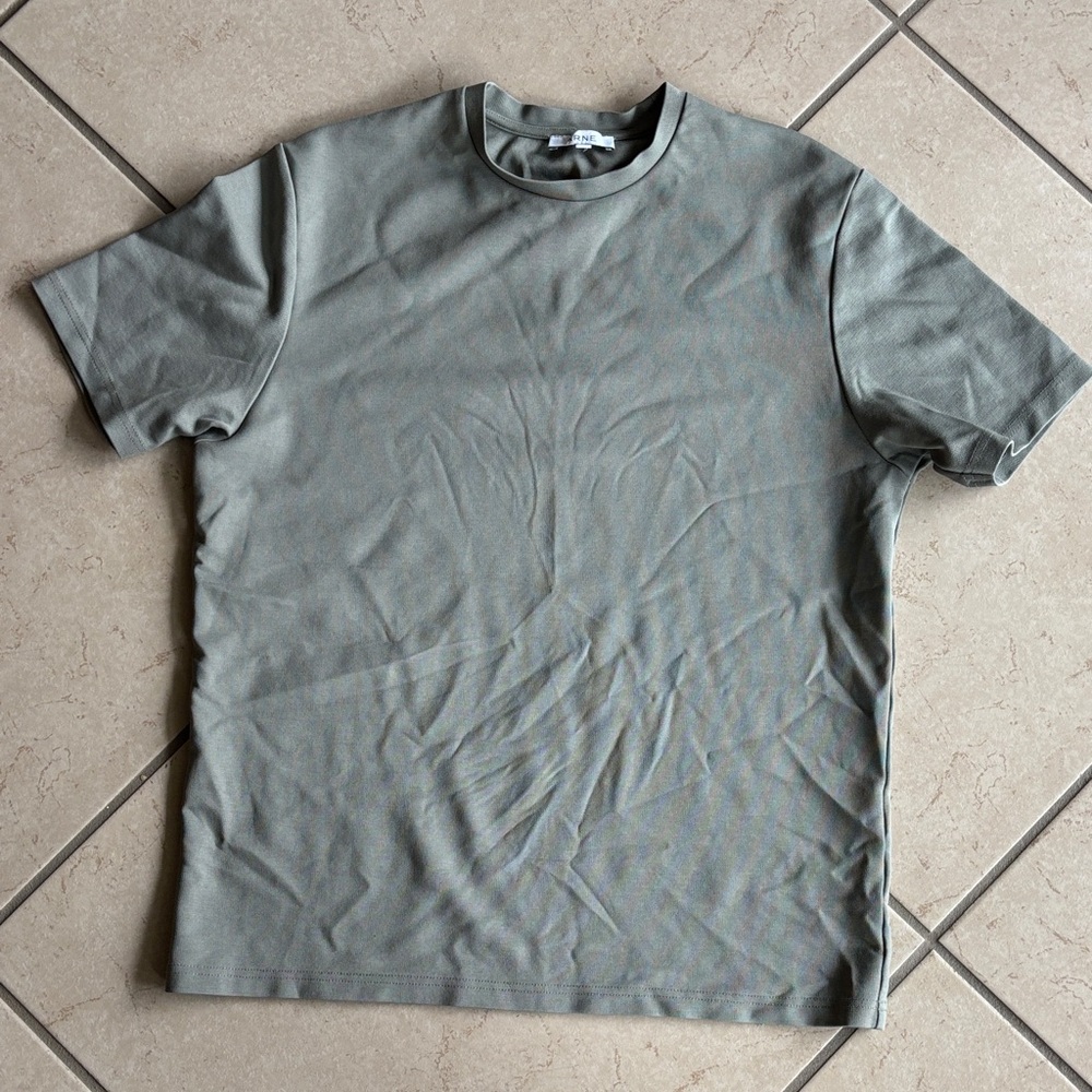 Arne Jacobsen Men's Light Greenish Gray Short Sleeve Tee